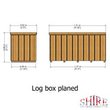 Shire Pressure Treated 4ft x 2ft Log Box - Planed Timber