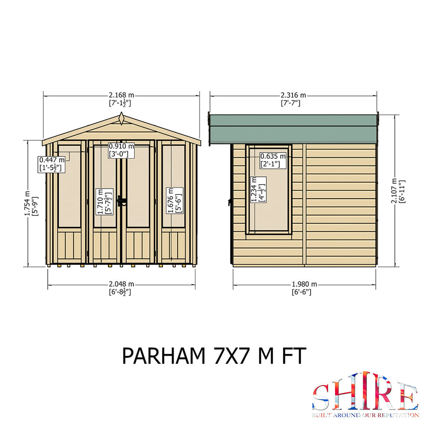 Shire Kensington 7ft x 10ft Summerhouse