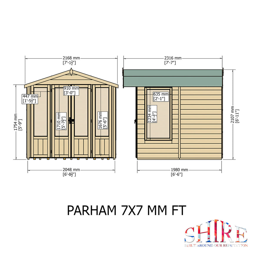 Shire Kensington 7ft x 10ft Summerhouse