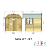 Shire Shiplap 7ft x 7ft Barn Shed