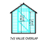 Shire Garden Value Overlap 7ft x 5ft Pressure Treated Shed