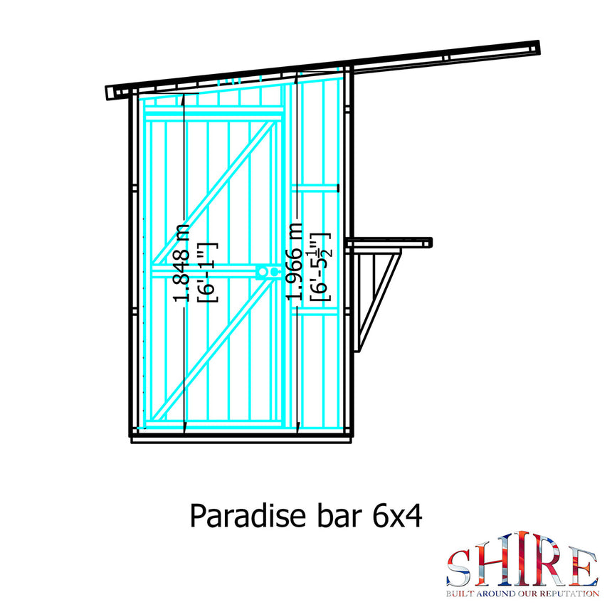 Shire 6ft x 4ft Paradise Bar