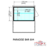 Shire 6ft x 4ft Paradise Bar