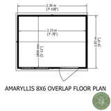 Shire Garden Value Overlap 6ft x 8ft Reverse Apex Shed