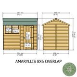 Shire Garden Value Overlap 6ft x 8ft Reverse Apex Shed