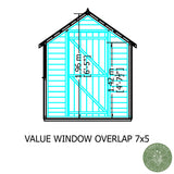 Shire Garden Value Overlap 7ft x 5ft Shed with window