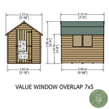 Shire Garden Value Overlap 7ft x 5ft Shed with window