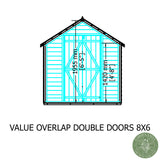 Shire Garden Value Overlap 8ft x 6ft Double Door Shed