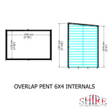 Shire Overlap 6ft x 4ft Pent Shed