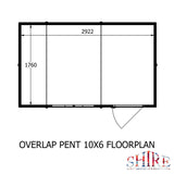 Shire Overlap 10ft x 6ft Pent Shed