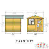 Shire Abri 7ft x 7ft Shiplap Apex Shed