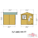 Shire Abri 7ft x 7ft Shiplap Apex Shed