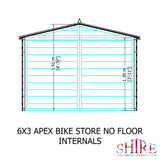 Shire Shiplap 3ft x 6ft x 4ft 8in Bike Storage - No Floor