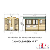 Shire Guernsey 10ft x 7ft Shiplap Apex Shed