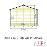 Shire Shiplap 3ft x 7ft Bike Storage - With Floor