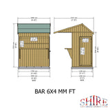 Shire 6ft x 4ft Garden Bar