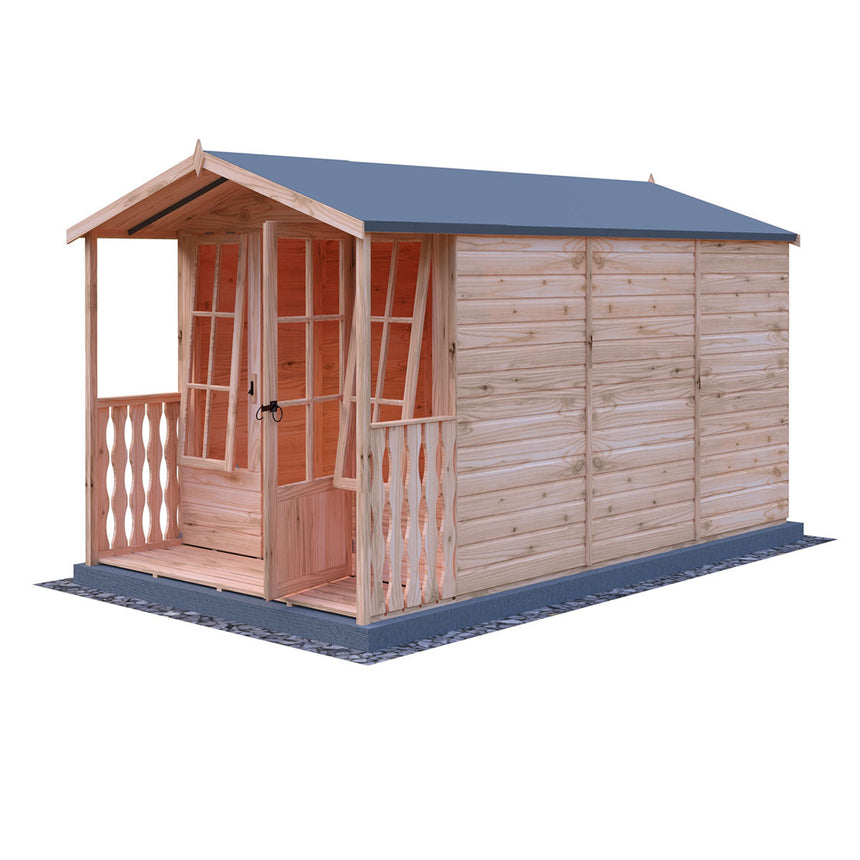 Shire Badminton 7ft x 10ft Summerhouse With Verandah