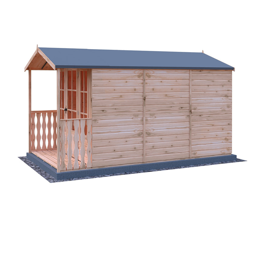 Shire Badminton 7ft x 10ft Summerhouse With Verandah