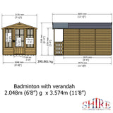 Shire Badminton 7ft x 10ft Summerhouse With Verandah