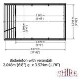 Shire Badminton 7ft x 10ft Summerhouse With Verandah