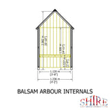 Shire Balsam Arbour 2ft x 4ft - Pressure Treated