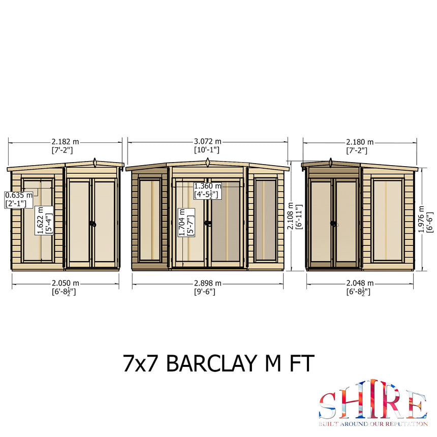 Shire Barclay 7ft x 7ft Corner Summerhouse