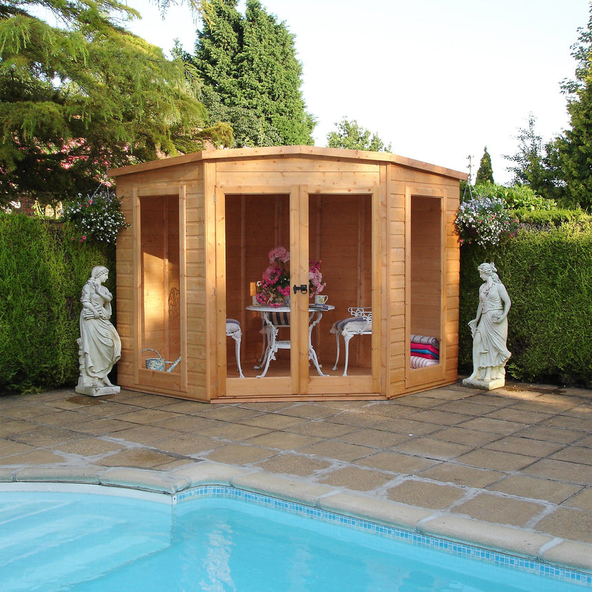 Shire Barclay 8ft x 8ft Corner Summerhouse