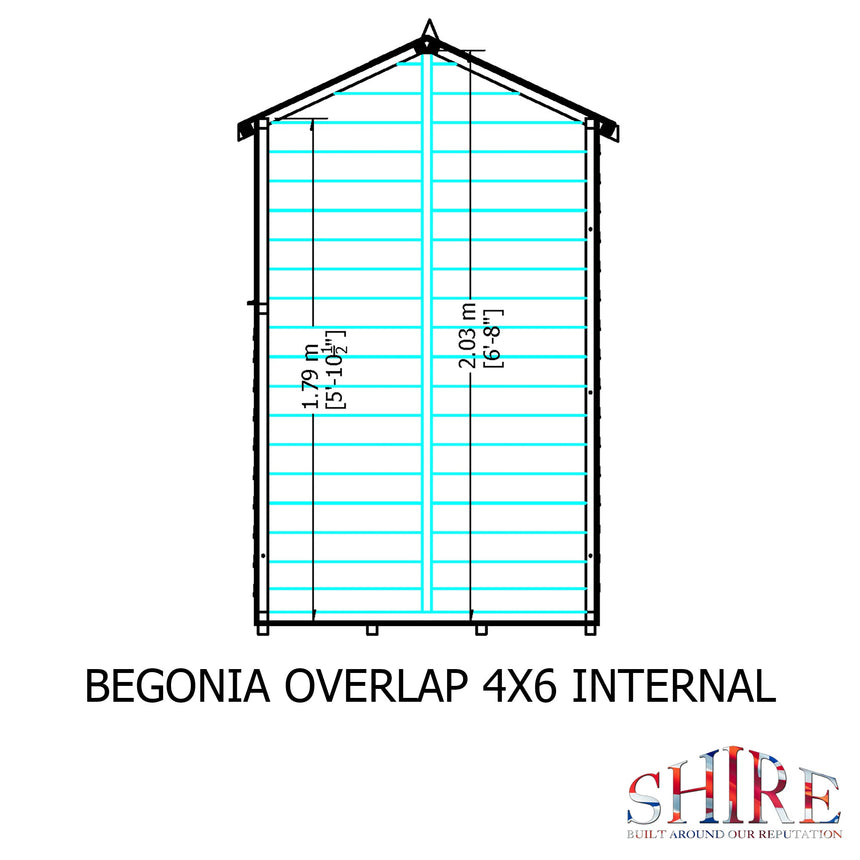 Shire Overlap 4ft x 6ft Reverse Apex Shed