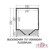 Shire Buckingham 7ft x 10ft Summerhouse With Verandah