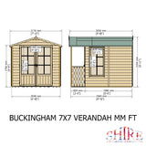 Shire Buckingham 7ft x 10ft Summerhouse With Verandah