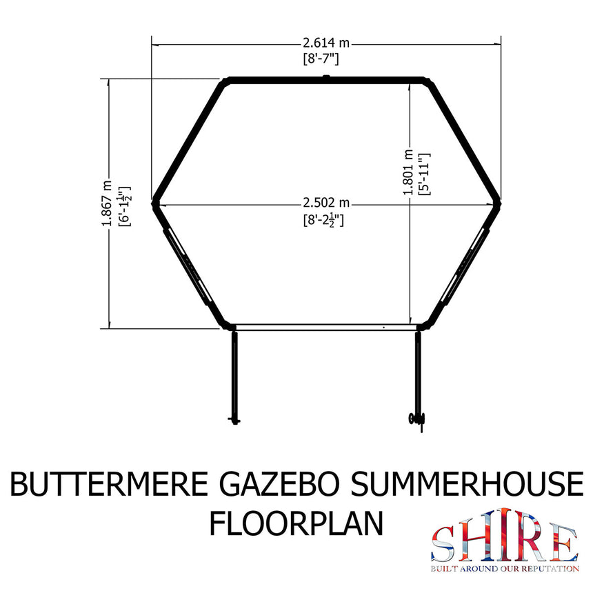 Shire Buttermere 8ft x 6ft Summerhouse