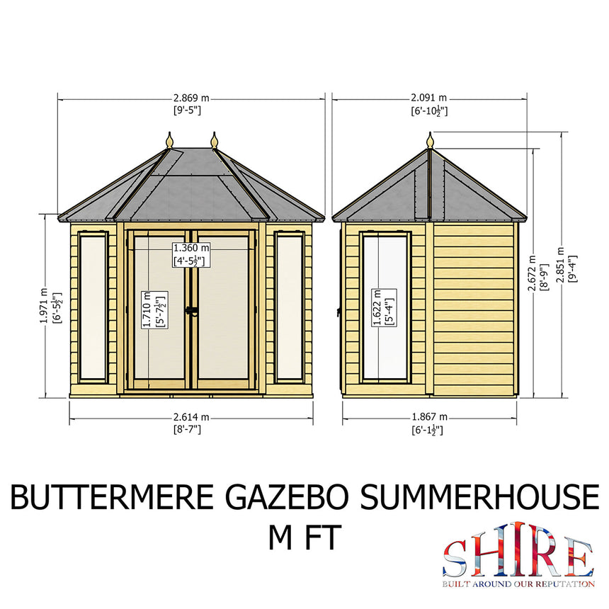 Shire Buttermere 8ft x 6ft Summerhouse