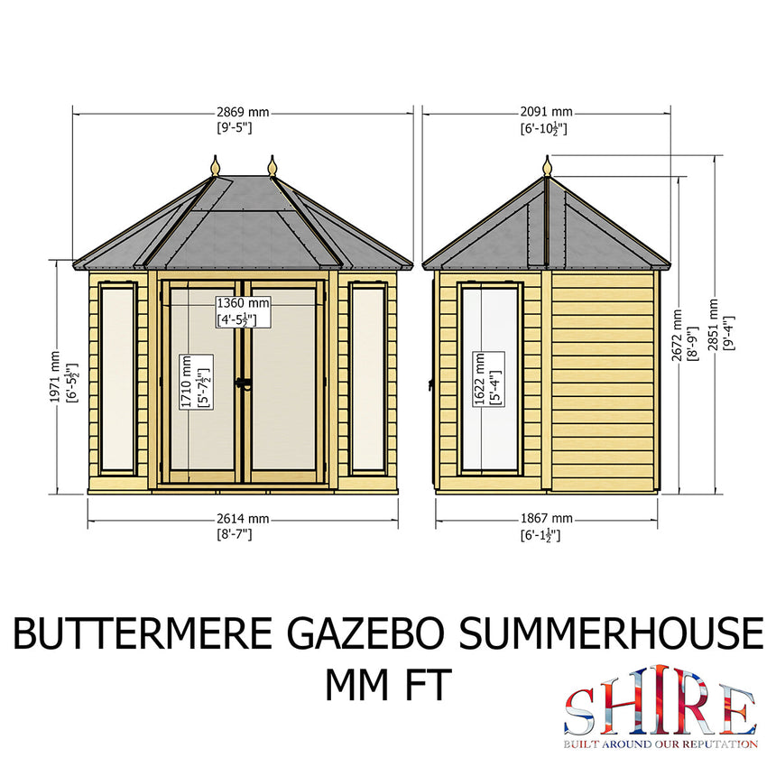 Shire Buttermere 8ft x 6ft Summerhouse