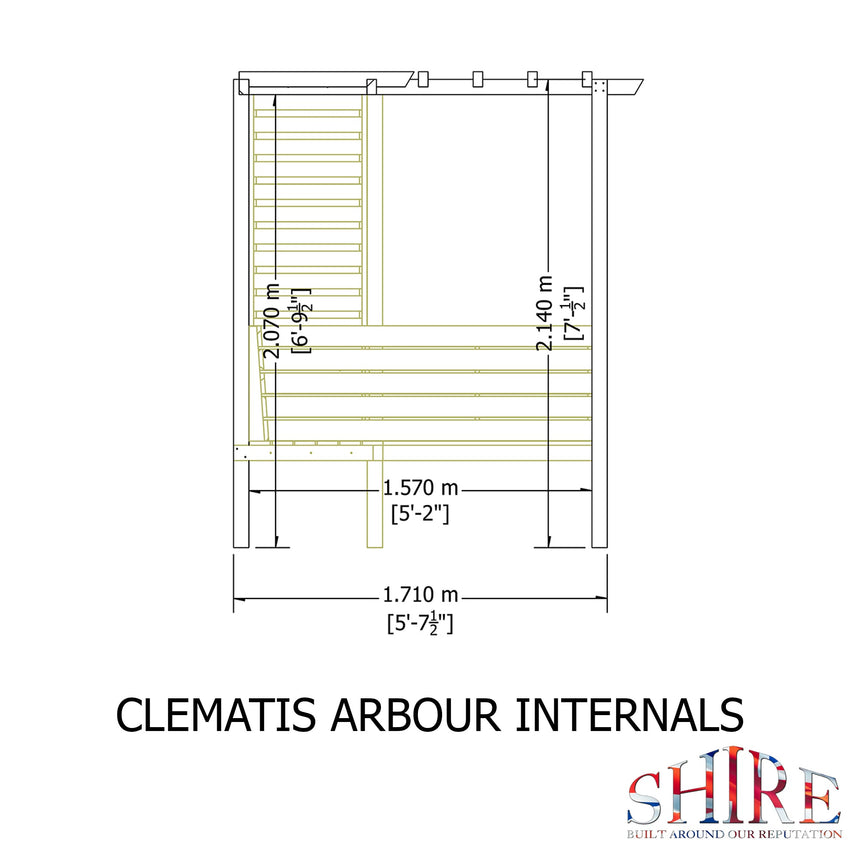 Shire Clematis Corner Arbour - Pressure Treated