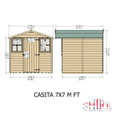 Shire Casita 7ft x 7ft Apex Garden Shed