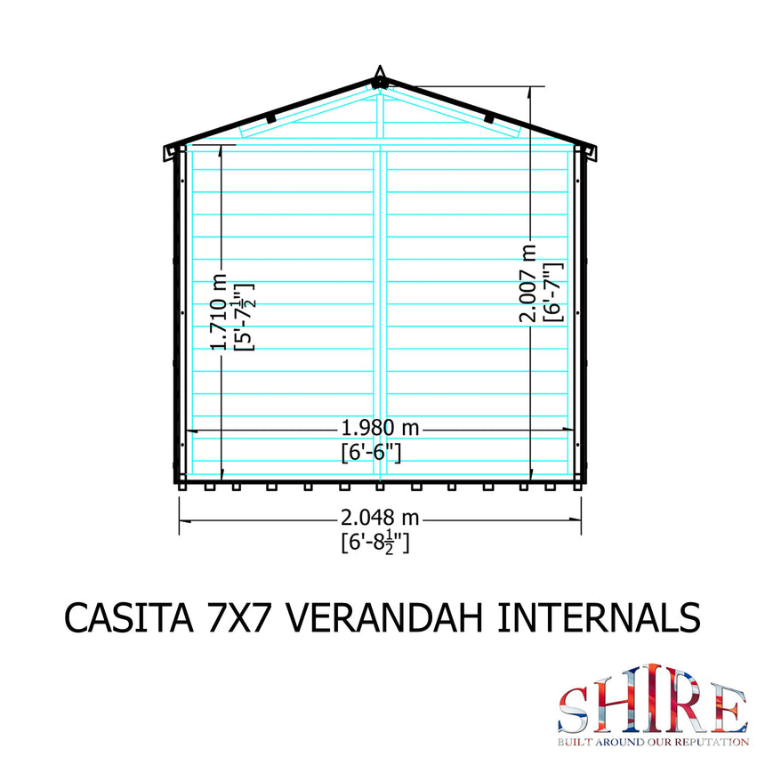 Shire Casita 9ft x 7ft Garden Shed with Veranda