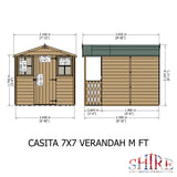 Shire Casita 9ft x 7ft Garden Shed with Veranda