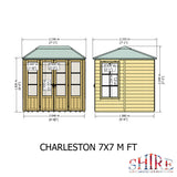 Shire Charleston 7ft x 7ft Summerhouse