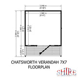 Shire Chatsworth 7ft x 10ft Summerhouse With Verandah