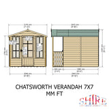 Shire Chatsworth 7ft x 10ft Summerhouse With Verandah