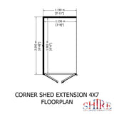 Shire Barclay 7ft x 11ft With Side Shed