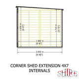 Shire Barclay 7ft x 11ft With Side Shed