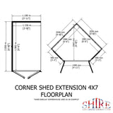 Shire Barclay 7ft x 11ft With Side Shed