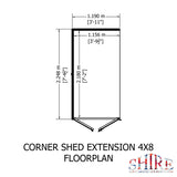 Shire Barclay 8ft x 12ft With Side Shed