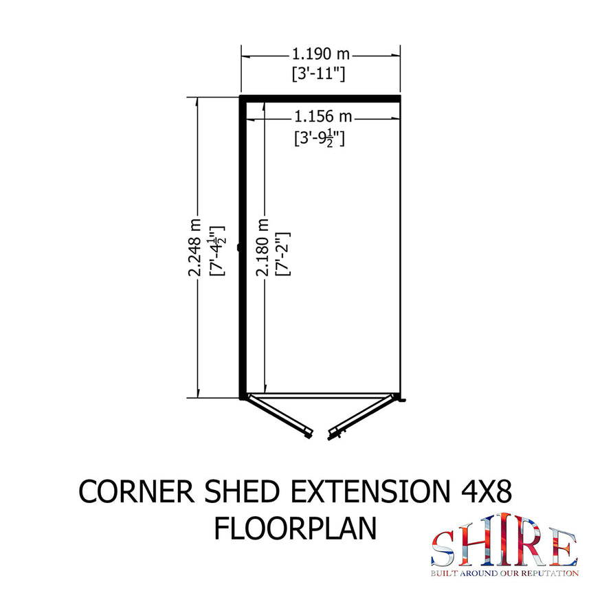 Shire Barclay 8ft x 12ft With Side Shed