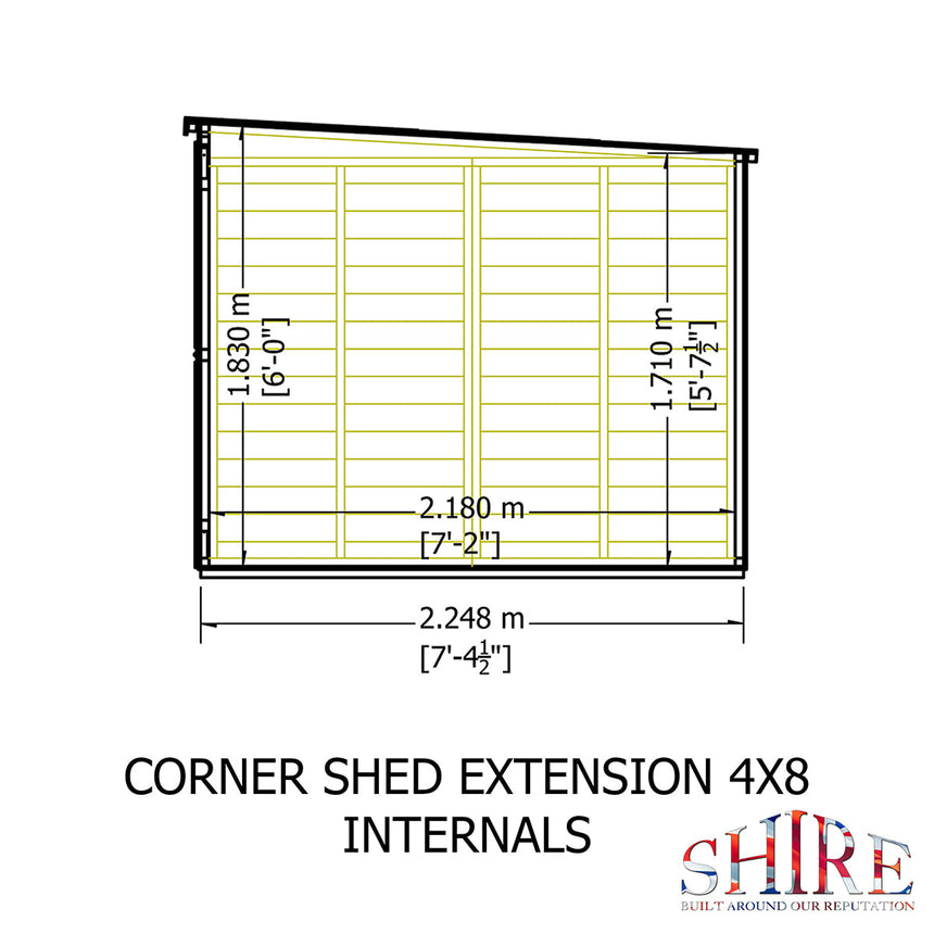 Shire Barclay 8ft x 12ft With Side Shed