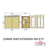 Shire Barclay 8ft x 12ft With Side Shed