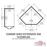 Shire Barclay 8ft x 12ft With Side Shed