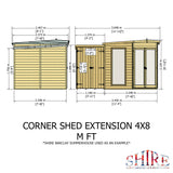 Shire Barclay 8ft x 12ft With Side Shed