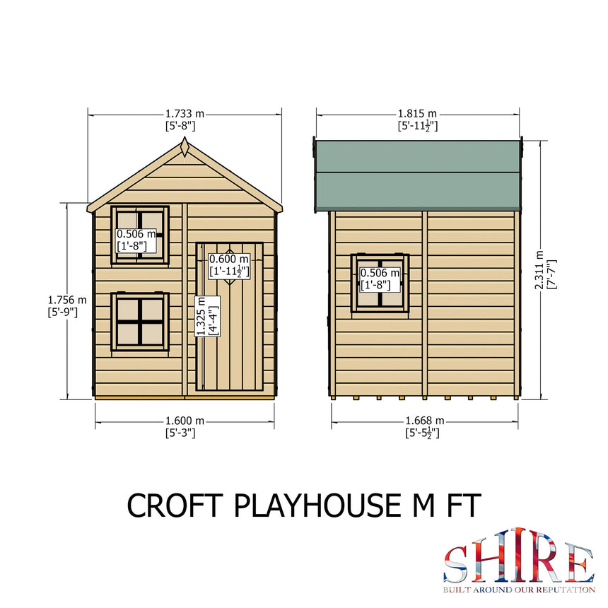 Shire 5ft x 6ft Double Storey Playhouse